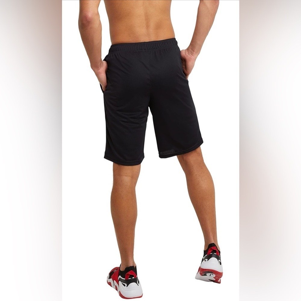 NWT- Champion Men's Sport Shorts, Moisture Wicking SIZE: Medium COLOR: Black - Picture 2 of 10
